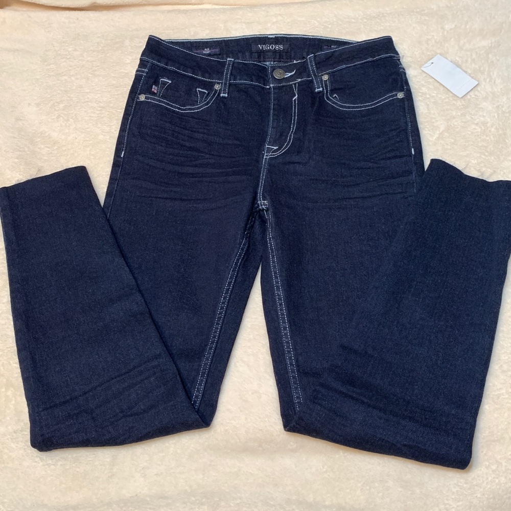 Vigoss ace high rise stretch skinny blue jeans- 27